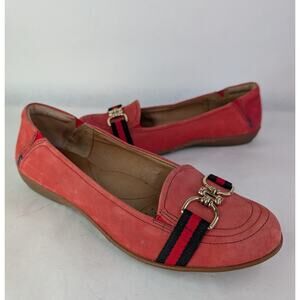 Sofft Pheobe Loafers Pink Salmon Buckle Flat Driver 9.5